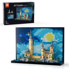 TG BLOCKS Micro Brick Magic Castle full model ready for shelf display.