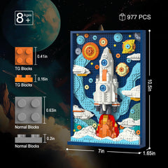TG Blocks Micro Brick Rocket detail bricks highlight precision, color, and craftsmanship.