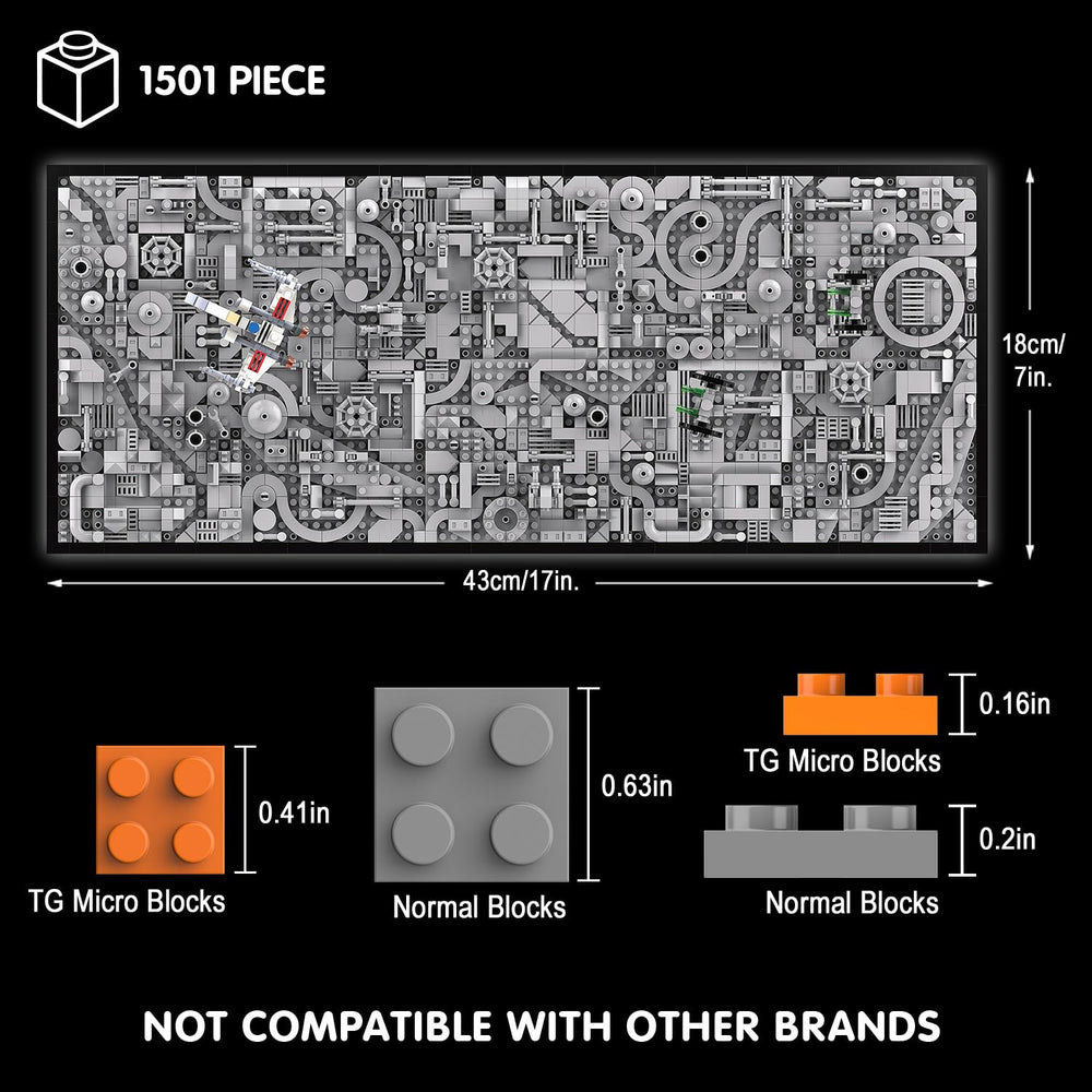 TG BLOCKS Star Trench 3D Wars Run detail pieces highlight micro bricks