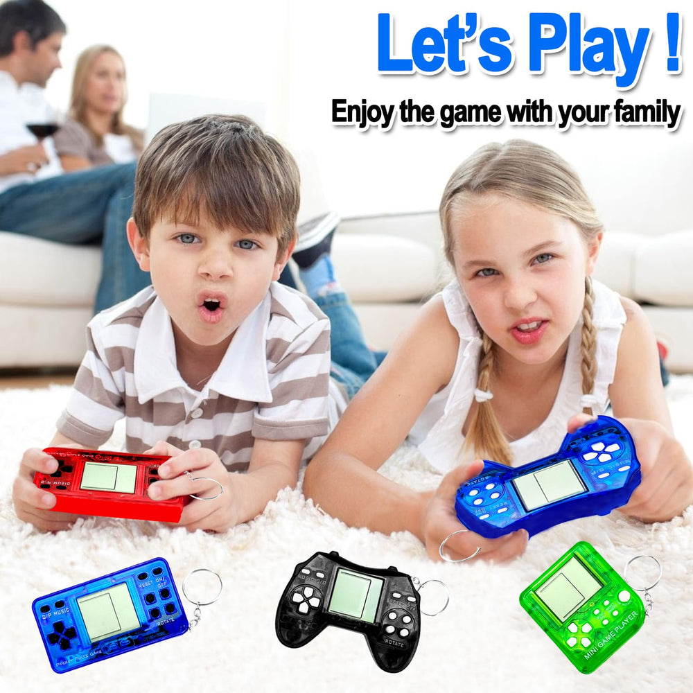 TGIQROVE 12pc black square video game keychain, lightweight and fun for keys
