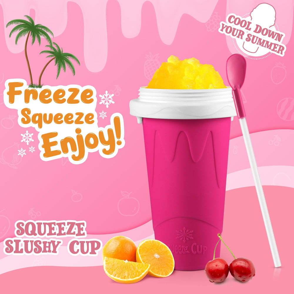 The tgosomt Slushie Cup shows a six-hour freeze step for ready-to-sip treats.
