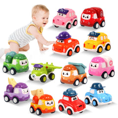 TGXLAK 12-pcs pull-back cars set offers engaging toddler playtime.