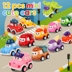 TGXLAK colorful baby cars with safety rounded edges for gentle play.