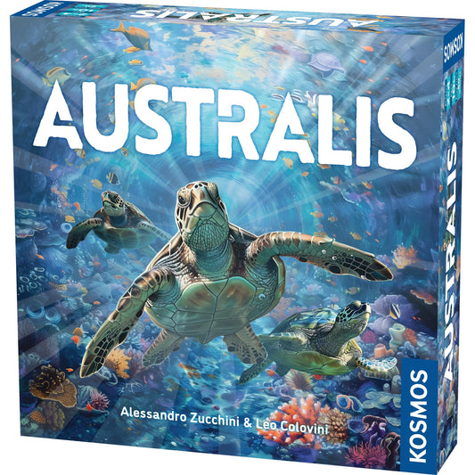 Thames and Kosmos Australis dice draft highlights strategic drafting for players.