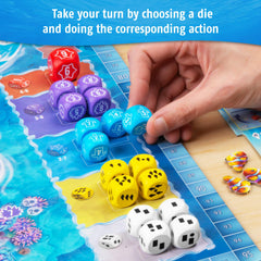 Thames and Kosmos Australis sea turtles glide through vibrant reef-inspired surroundings.