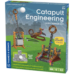 Thames & Kosmos catapult engineering kit model assembly for hands-on physics exploration.