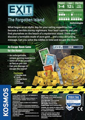 Thames & Kosmos EXIT: The Forgotten Island play area set up for group solving.