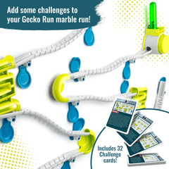 Gecko Run challenge cards guiding quick design challenges