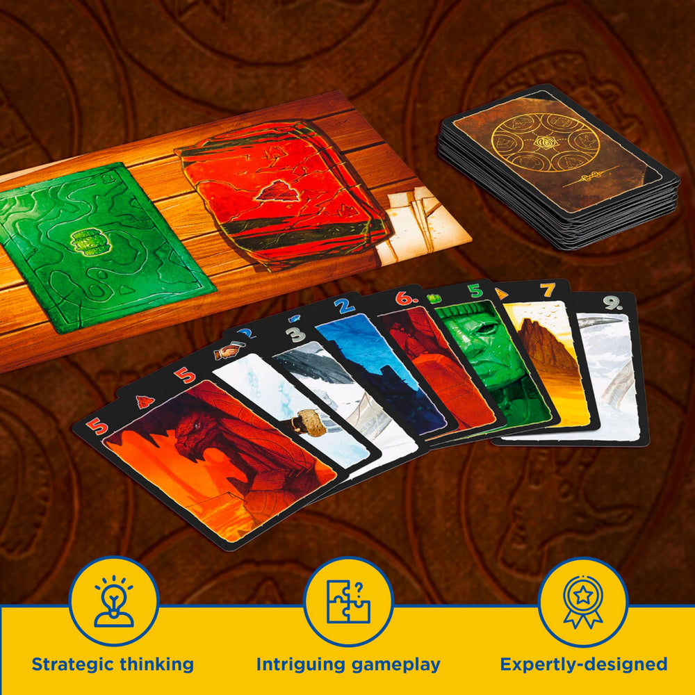Thames & Kosmos Lost Cities seabed depth art invites focused two-player strategy.