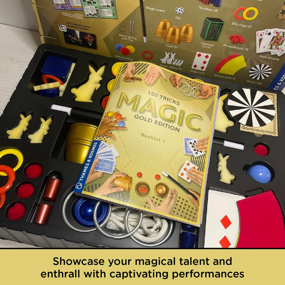 Thames & Kosmos Magic Gold Edition wand tricks with levitation and effects.