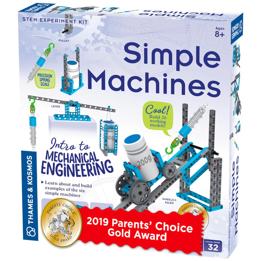 Thames & Kosmos Simple Machines kit cover—ideal for hands-on physics exploration.