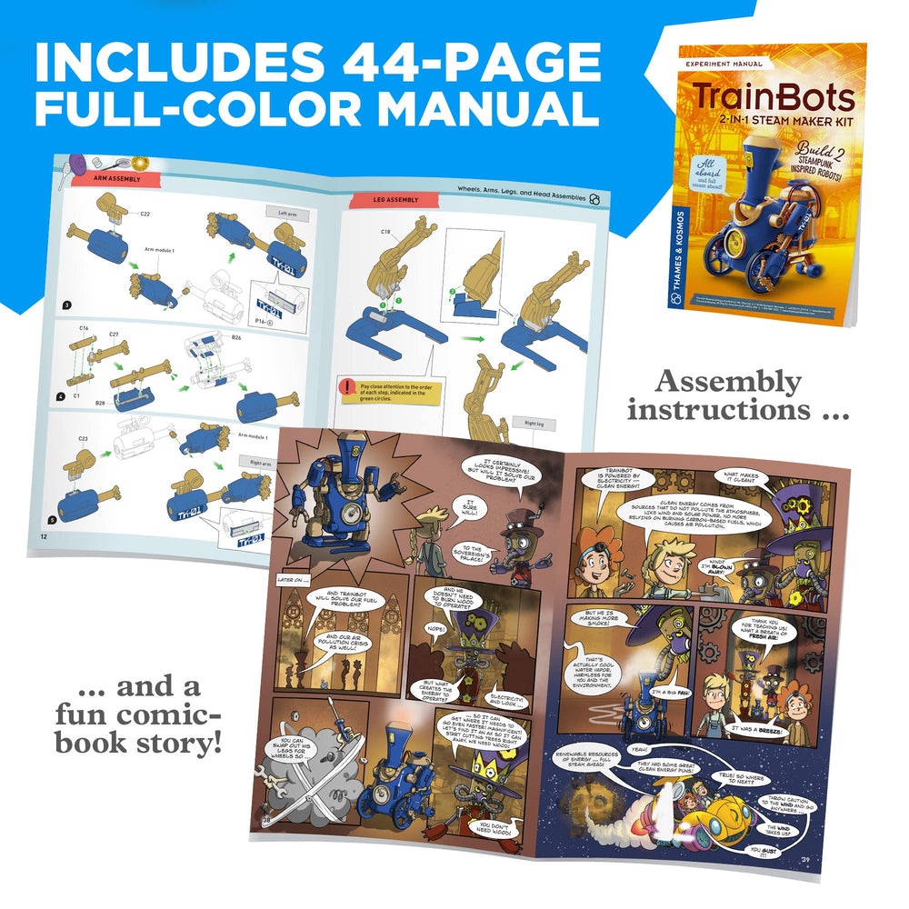 Thames & Kosmos TrainBots circuit board teaches electronics through hands-on building.