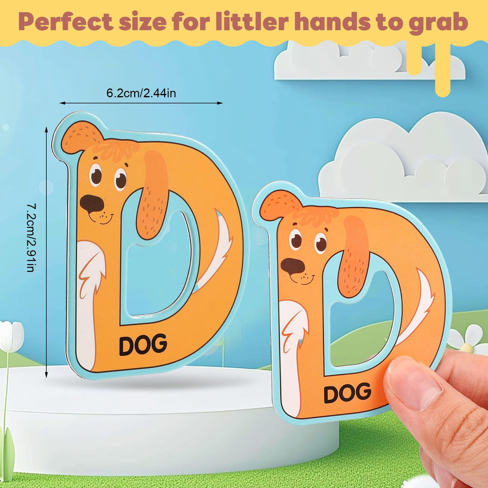 Thboxes 52PCS alphabet magnets help toddlers practice uppercase letters.