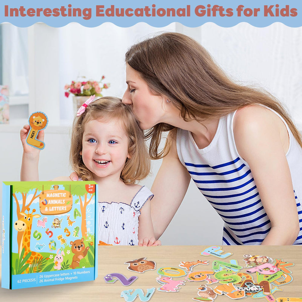 Thboxes 52PCS magnets feature colorful designs for engaging play and literacy.