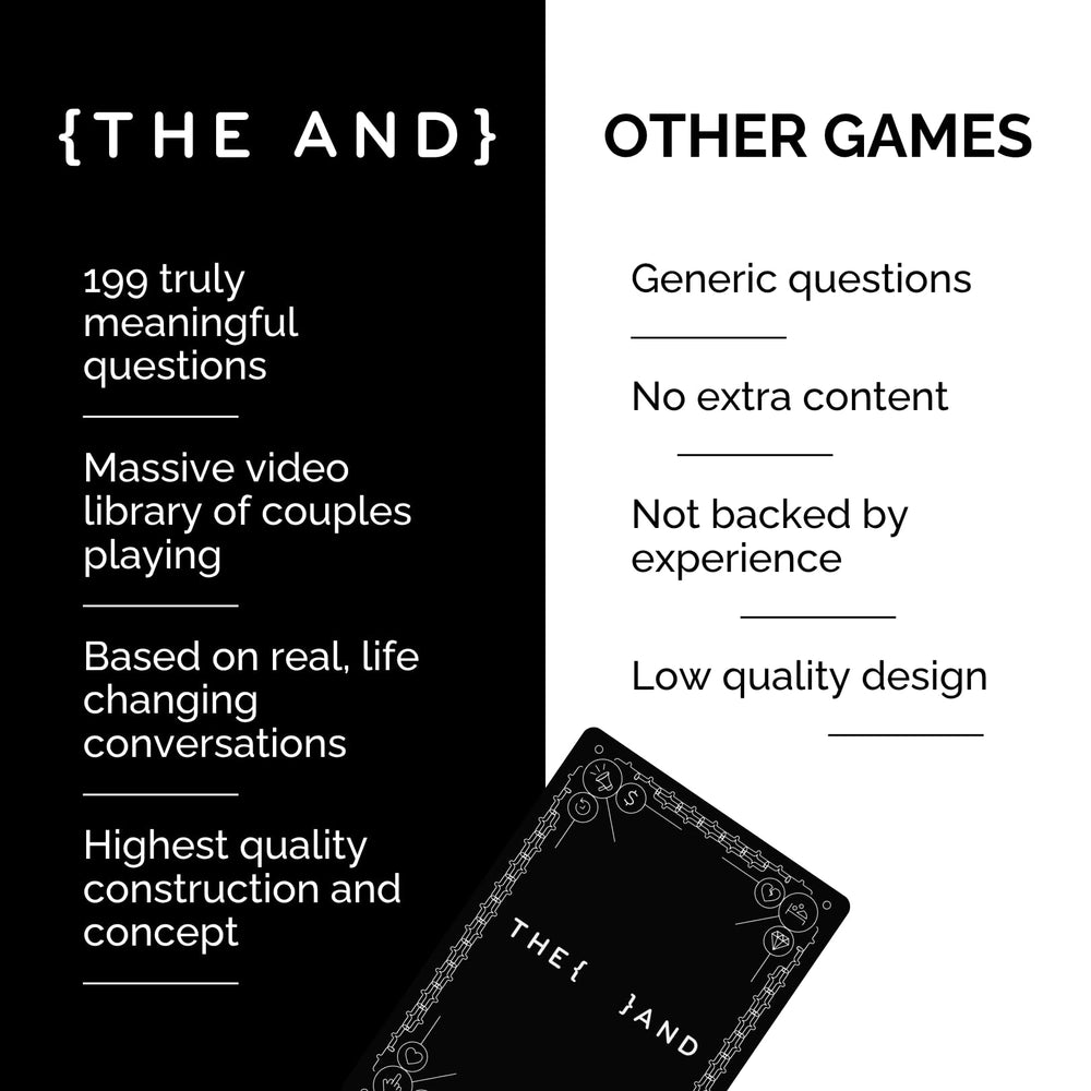 THE AND Couples Edition user-friendly deck boosts conversation flow.