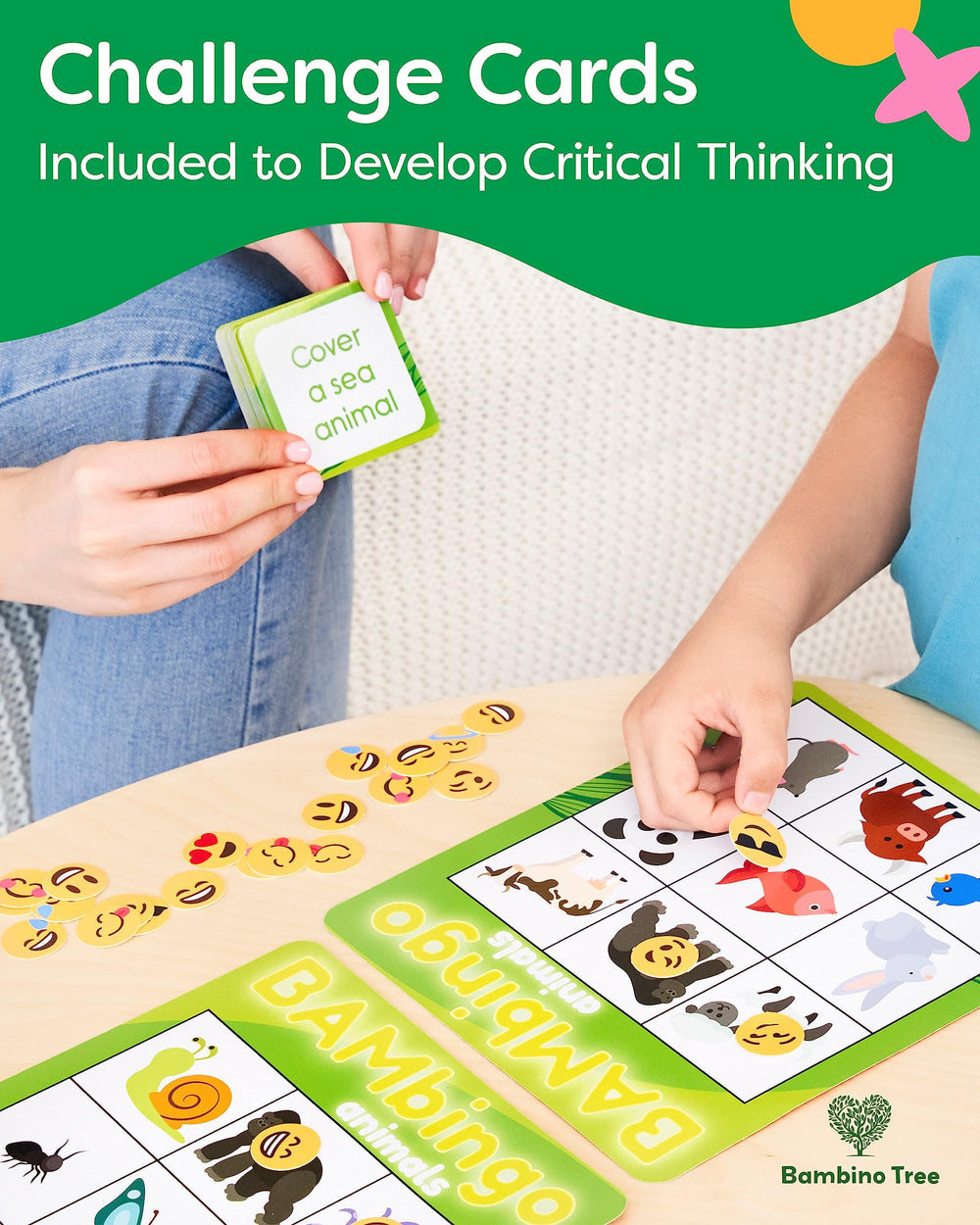 The Bambino Tree Child Playing Bingo demonstrates cooperative learning and engagement.