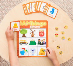 The Bambino Tree Pictures Bingo Cards strengthen vocabulary through vivid imagery.