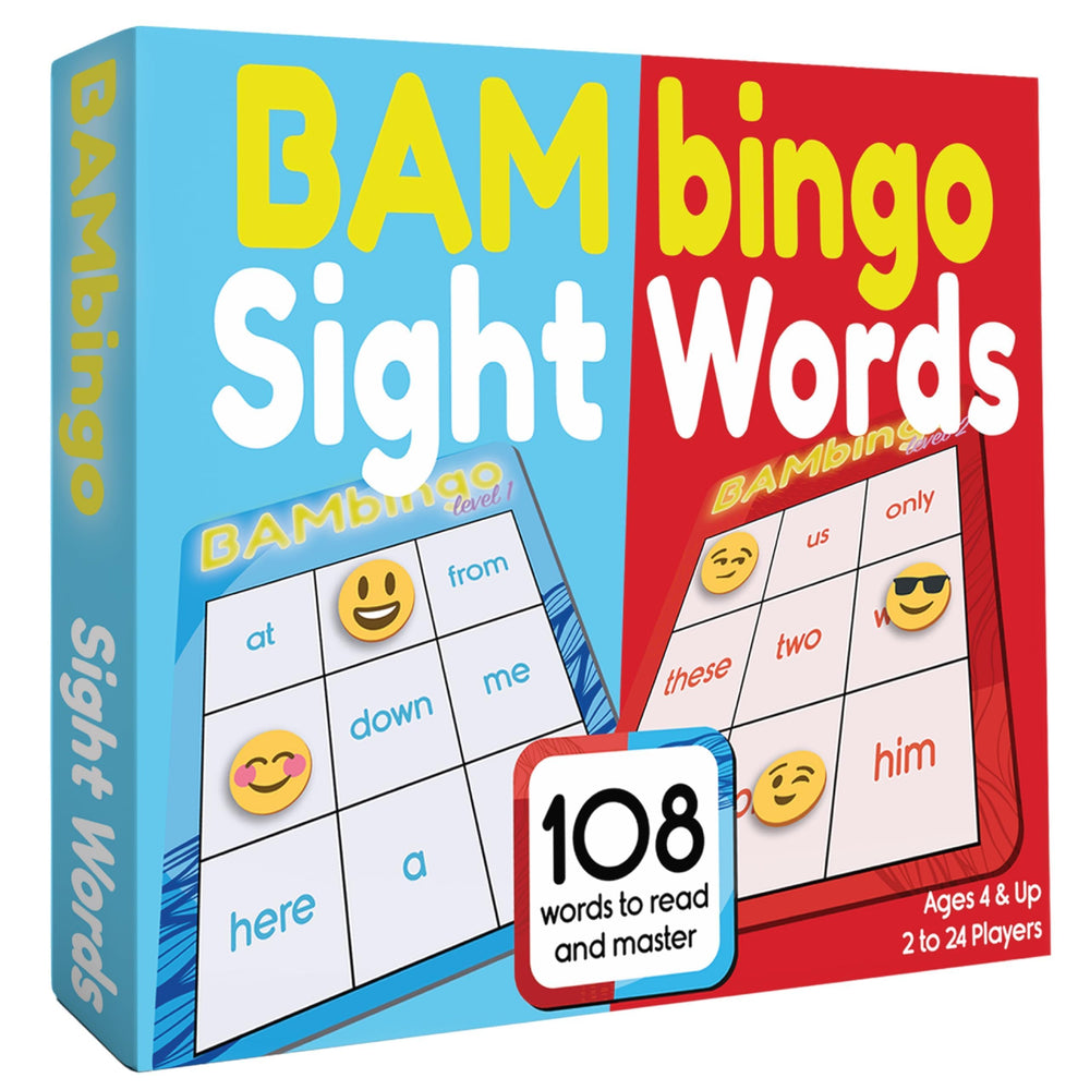 The Bambino Tree sight word bingo level 1 blue cards for early reading practice