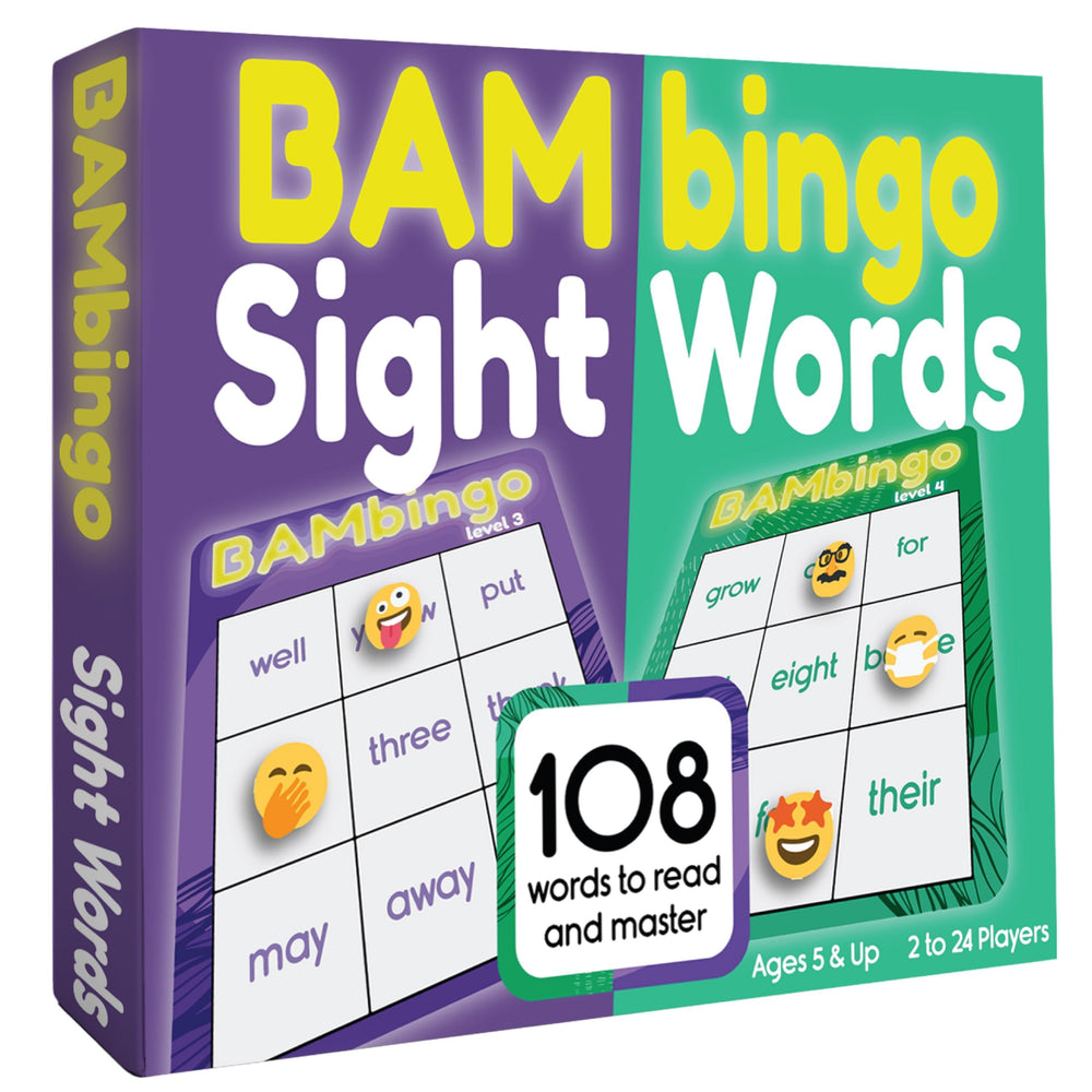 THE BAMBINO TREE sight word bingo level 3-4 deck for reading practice
