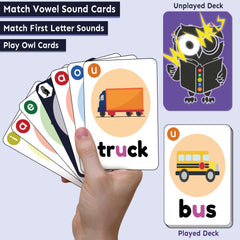 WOWELs game play area set up for 2–8 players in a classroom or family space