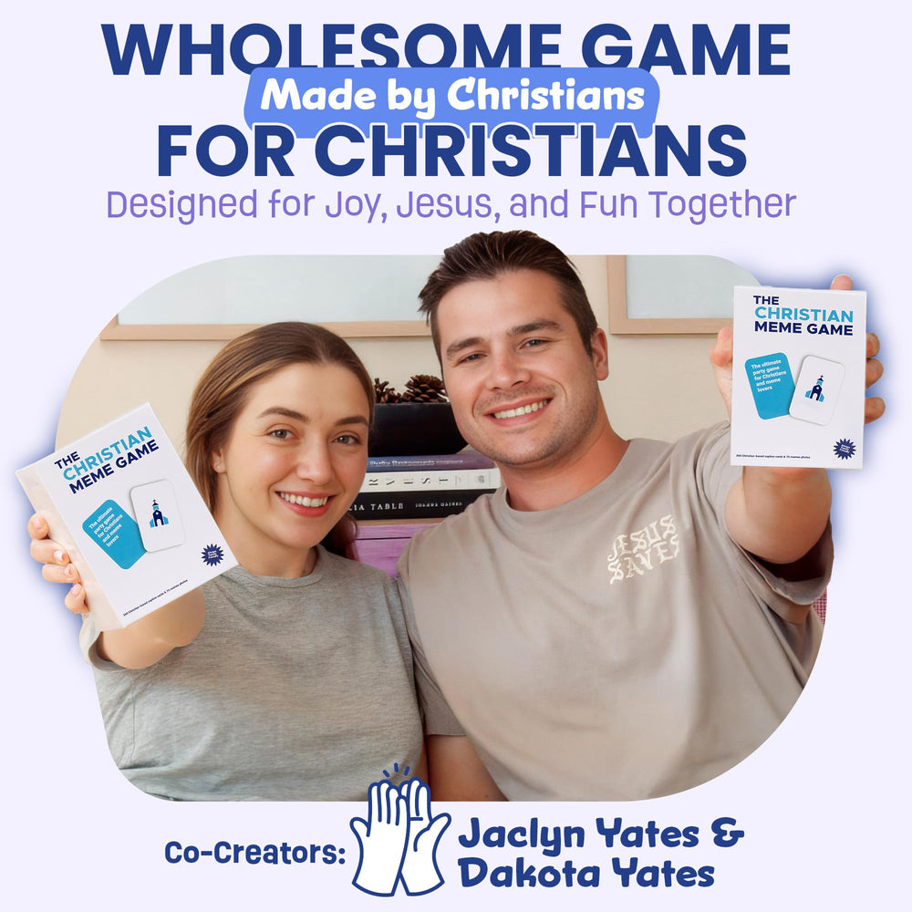 The Christian Meme Game home play setup captures cozy moments