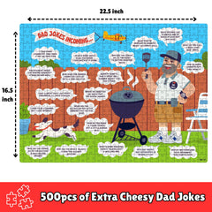 The Dad Joke 3000 puzzle artwork with bright humor for shared laughter.