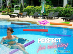 The Dreidel Company multicolor noodles at the beach for water play