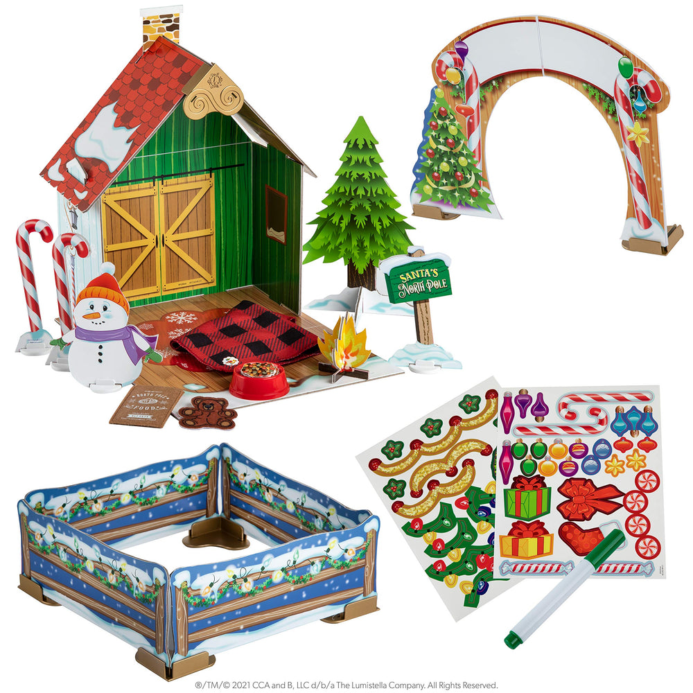 The Elf on the Shelf Cabin Playset cozy corner invites imaginative year-round play.
