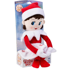 The Elf on the Shelf Girl Plushee Pal Light with blue eyes for gentle companionship.