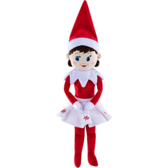 Close-up of The Elf on the Shelf Plushee Pal Light fabric texture.