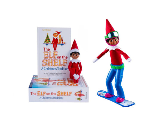 The Elf on the Shelf MagiFreez standing elf pants for action-filled snow scenes.
