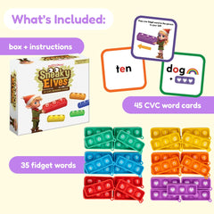 Reading flash cards support beginning literacy in classroom or home settings.