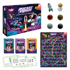 The Fidget Game Rocket Race space cards engage visual learners in early math exploration.