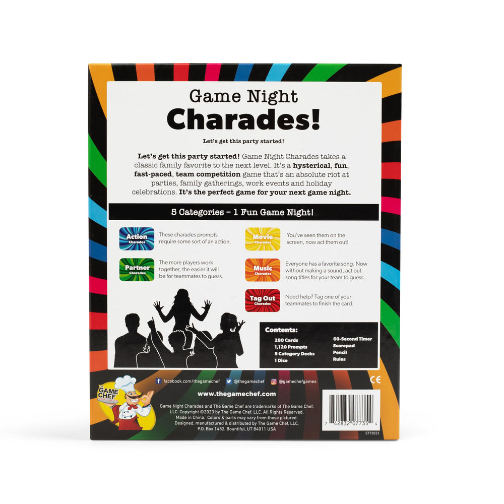 The GAME CHEF Charades Category Movies prompts storytelling and shared excitement.