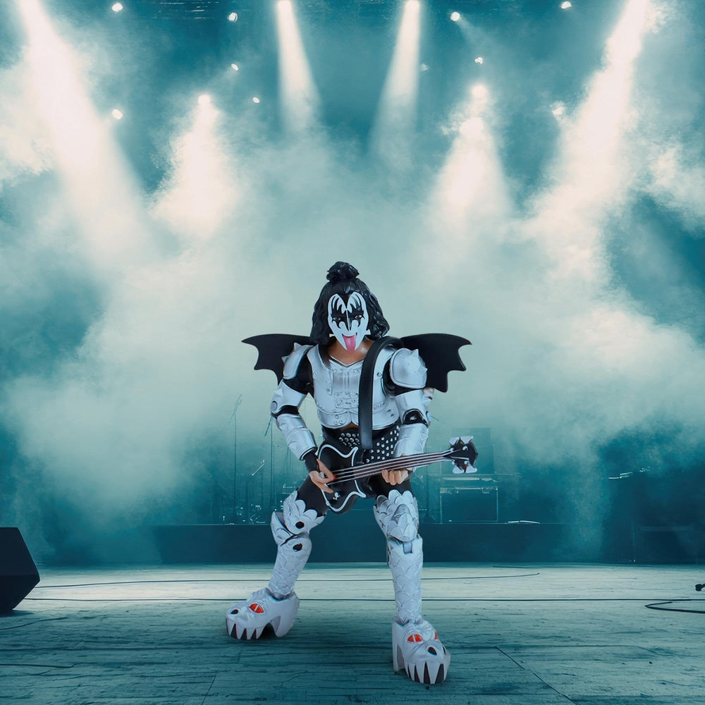 Kiss The Demon on a shelf with ambient lighting for display.
