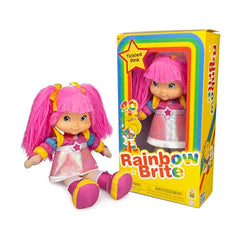 The Loyal Subjects Rainbow Brite Tickled Pink doll wearing vibrant fabric clothing.