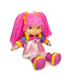 The Loyal Subjects Rainbow Brite Tickled Pink doll side view with pink pigtails for imaginative storytelling.