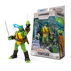 The Loyal Subjects TMNT Leonardo figure includes collector card and exclusive artwork.