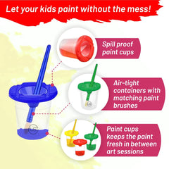 The Mega Deals color-coded lids aid color identification during painting sessions.