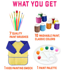 The Mega Deals painting set 7 brushes offer broad strokes and fine details.