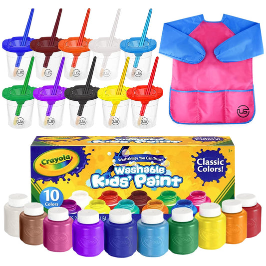 The Mega Deals kids painting set colors display vibrant pigments for imaginative art sessions.