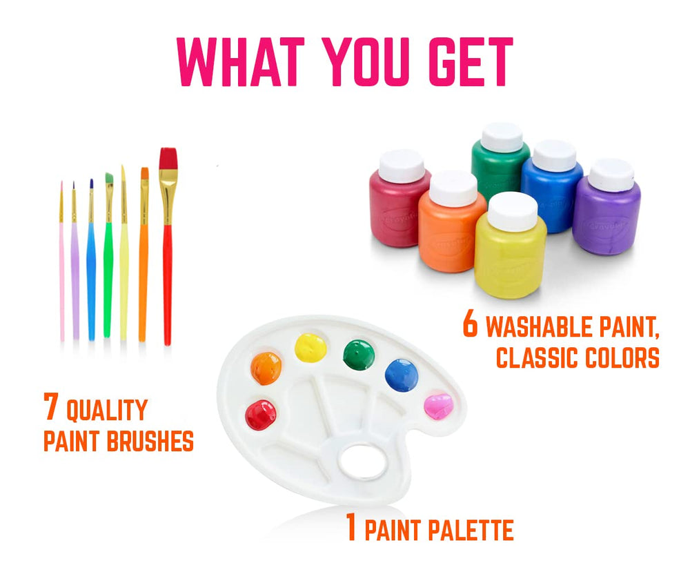 The Mega Deals kids painting set palette enables convenient color blending for vibrant artwork.