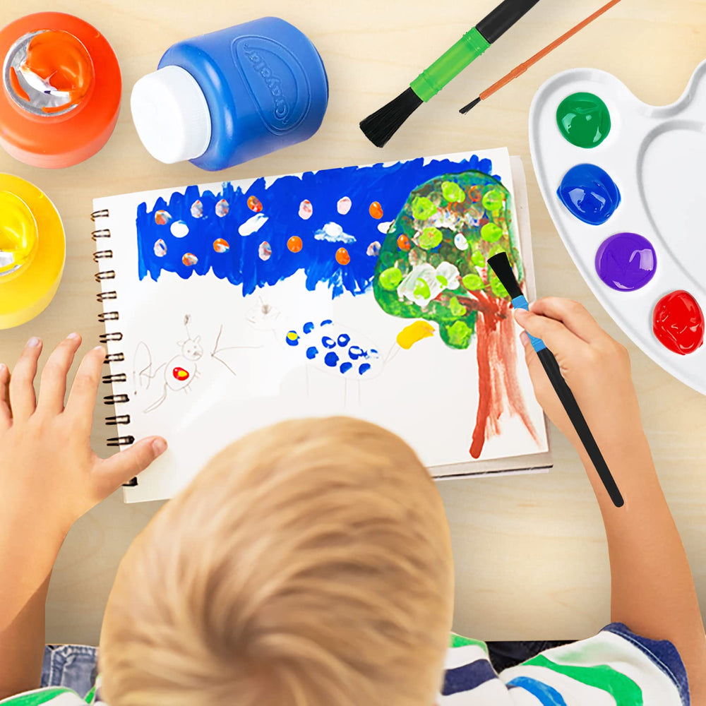 The Mega Deals washable paints make cleanup quick and skin-friendly after art time.