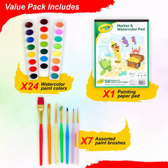 The Mega Deals 50 sheet watercolor paper pad sturdy for bold washes