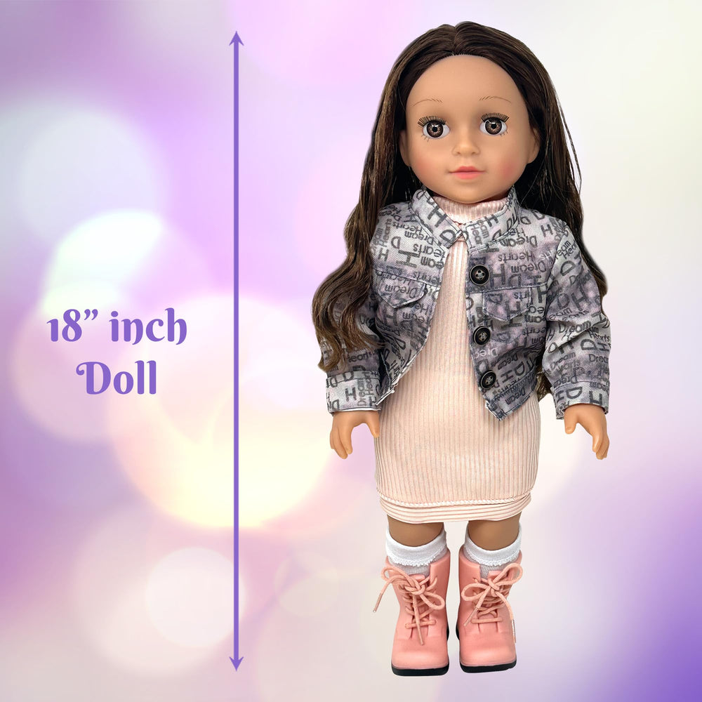 The New York Doll Collection 18in doll with accessories for creative playtime.