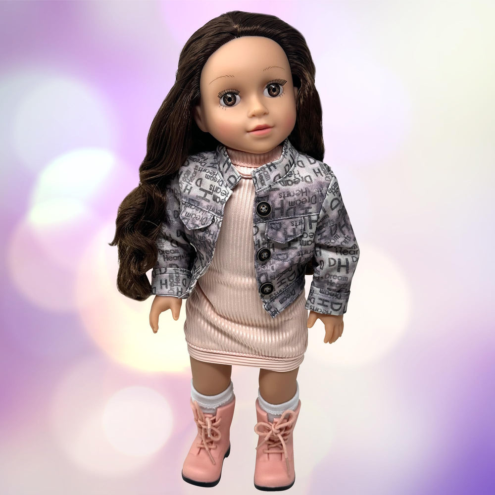The New York Doll Collection 18in doll showcases varied complexions and eye colors for inclusive play.
