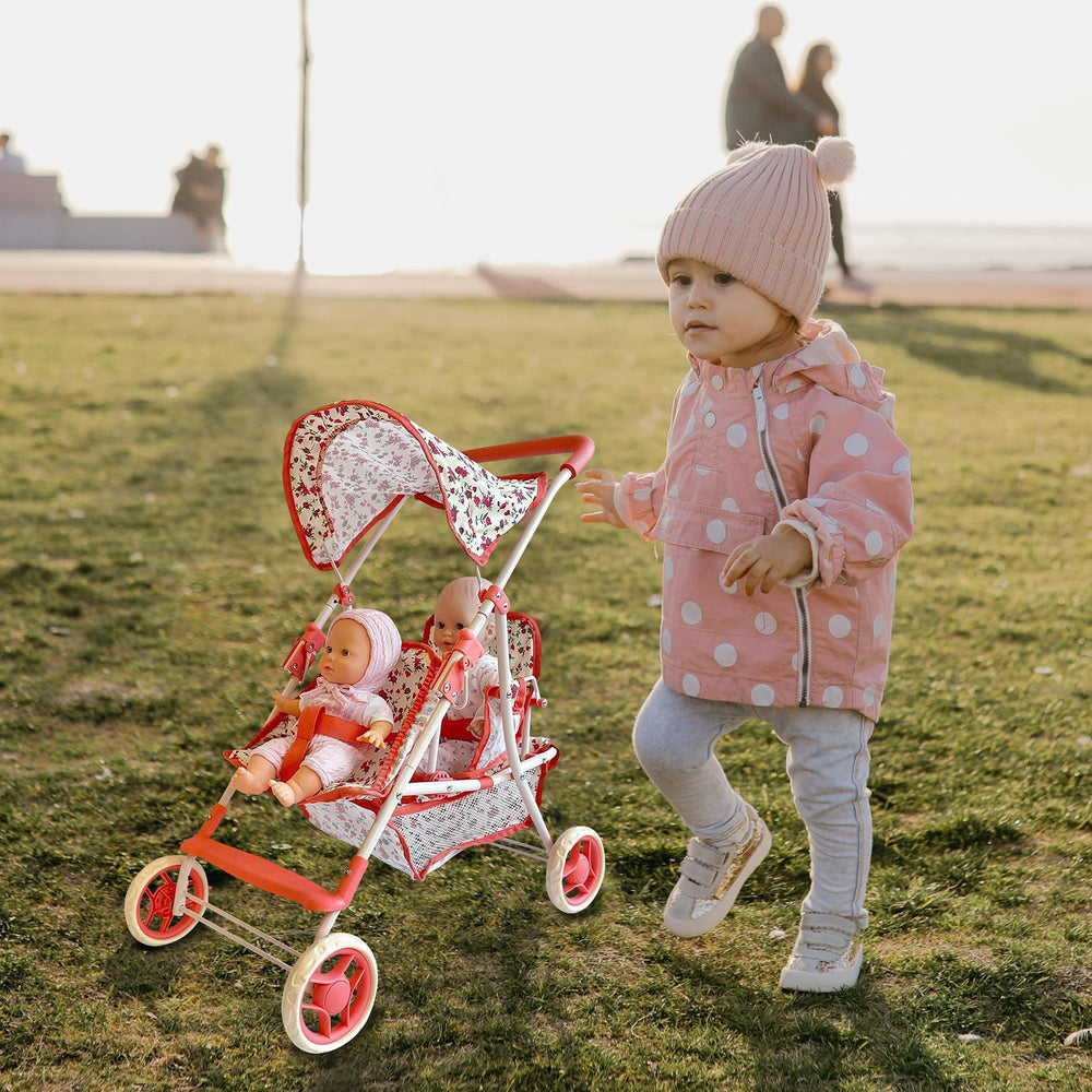 The New York Doll Collection anti-slip handle grip ensures comfortable pushing for caregivers