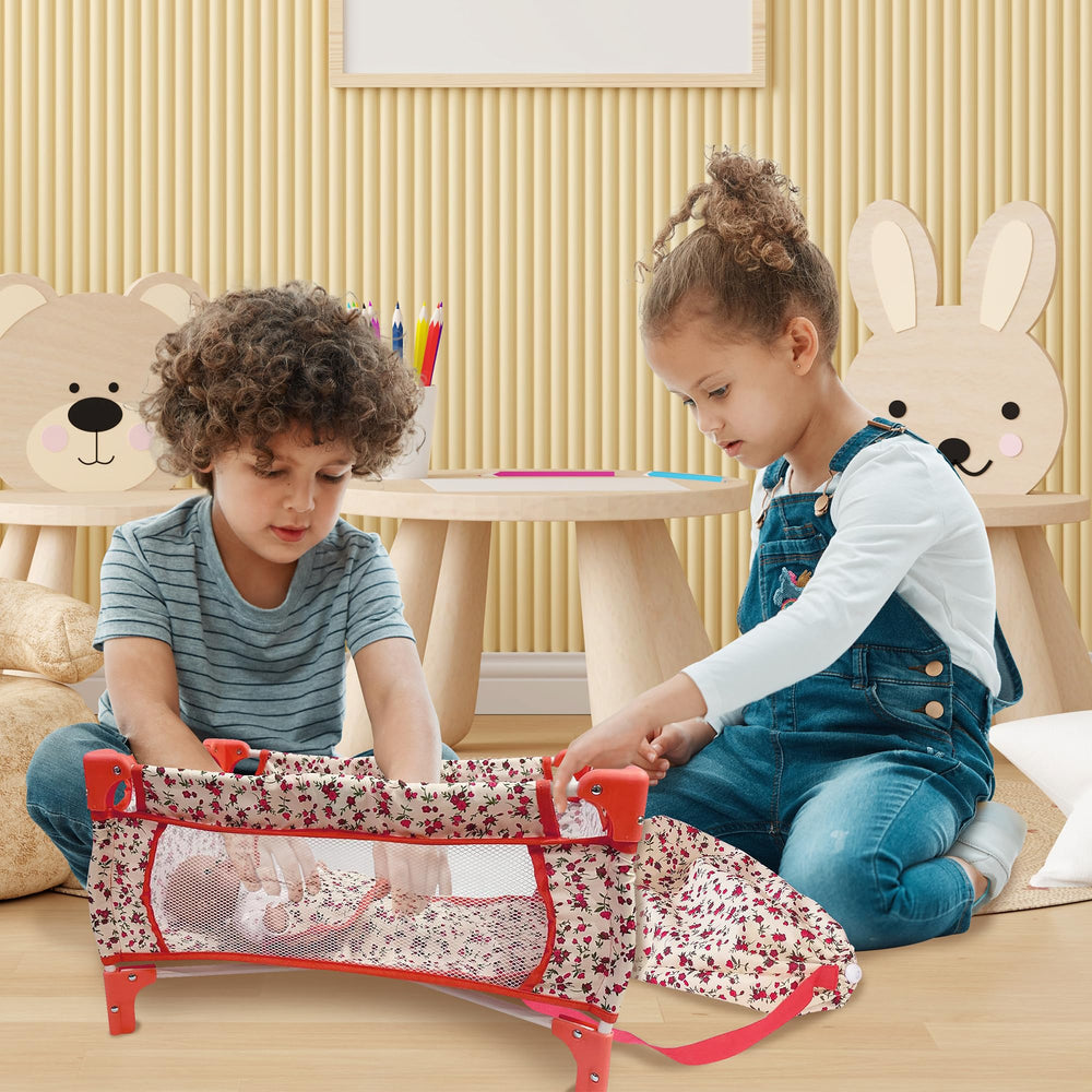 The New York Doll Collection sturdy doll bed ideal for daily pretend play.