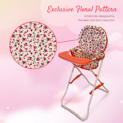 The New York Doll Collection color variants offer Floral, Denim, and Pink Hearts options for stylish pretend play.