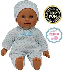 The New York Doll Collection doll with pacifier included, ideal for gifting.
